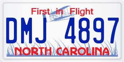NC license plate DMJ4897