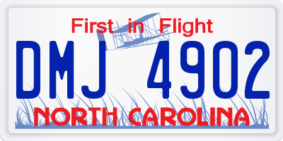 NC license plate DMJ4902