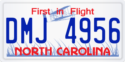 NC license plate DMJ4956