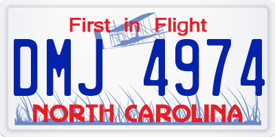NC license plate DMJ4974
