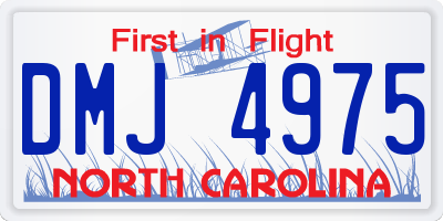 NC license plate DMJ4975