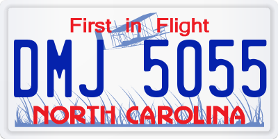 NC license plate DMJ5055