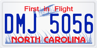 NC license plate DMJ5056