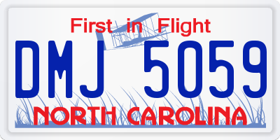 NC license plate DMJ5059
