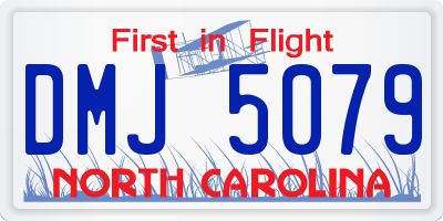 NC license plate DMJ5079
