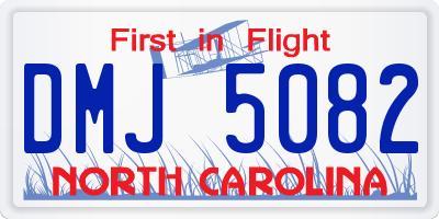 NC license plate DMJ5082