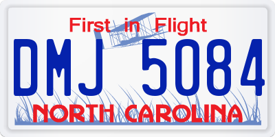 NC license plate DMJ5084