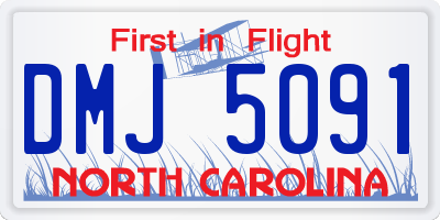 NC license plate DMJ5091