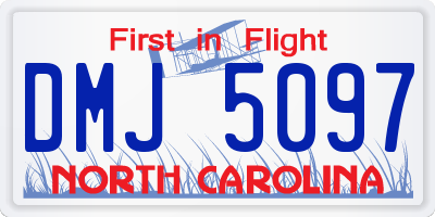 NC license plate DMJ5097