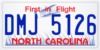 NC license plate DMJ5126