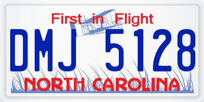 NC license plate DMJ5128