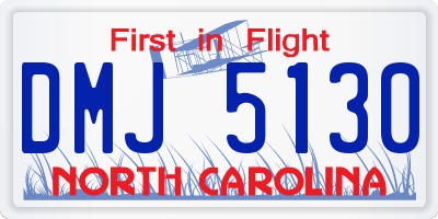 NC license plate DMJ5130