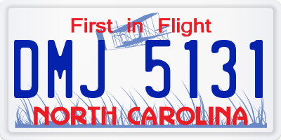 NC license plate DMJ5131