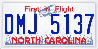 NC license plate DMJ5137