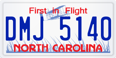NC license plate DMJ5140