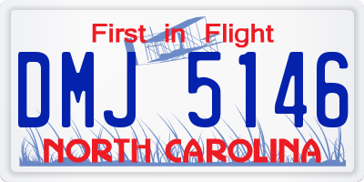 NC license plate DMJ5146