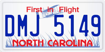 NC license plate DMJ5149