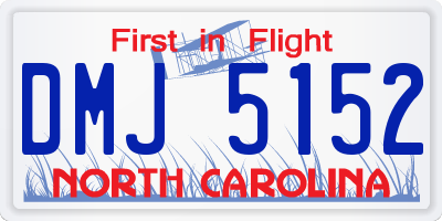 NC license plate DMJ5152