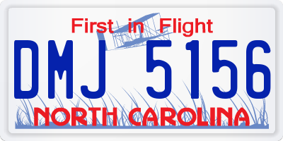 NC license plate DMJ5156