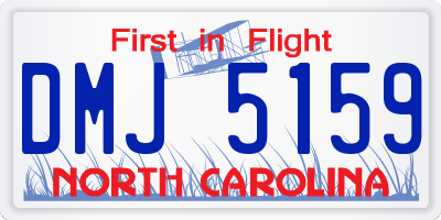 NC license plate DMJ5159