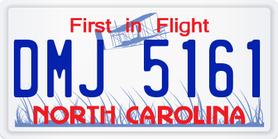 NC license plate DMJ5161