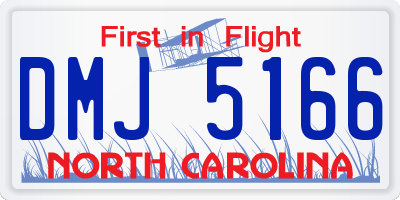NC license plate DMJ5166