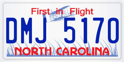 NC license plate DMJ5170