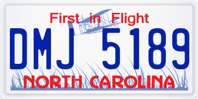 NC license plate DMJ5189
