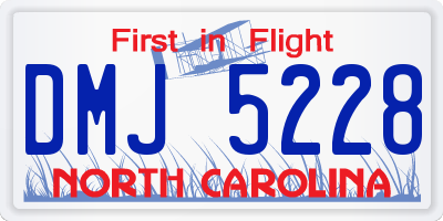 NC license plate DMJ5228