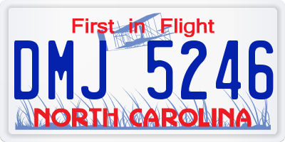 NC license plate DMJ5246