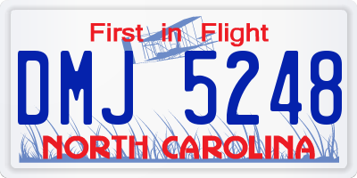 NC license plate DMJ5248