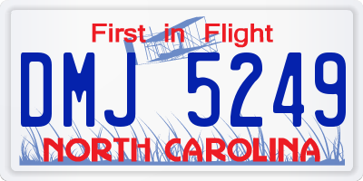 NC license plate DMJ5249