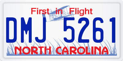 NC license plate DMJ5261