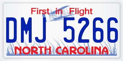 NC license plate DMJ5266