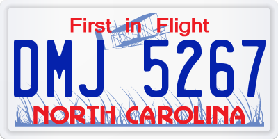 NC license plate DMJ5267
