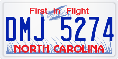 NC license plate DMJ5274