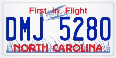 NC license plate DMJ5280