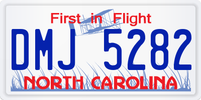 NC license plate DMJ5282