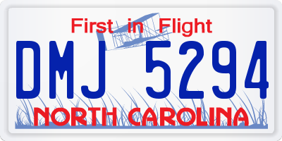 NC license plate DMJ5294