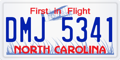 NC license plate DMJ5341