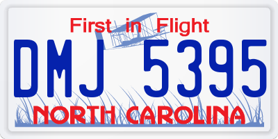 NC license plate DMJ5395