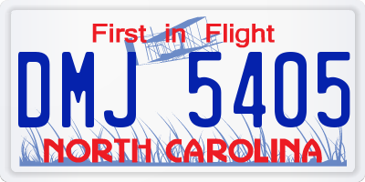 NC license plate DMJ5405