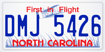 NC license plate DMJ5426