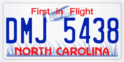 NC license plate DMJ5438
