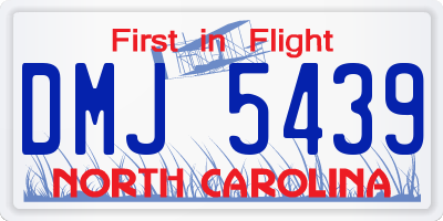 NC license plate DMJ5439