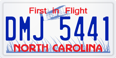 NC license plate DMJ5441
