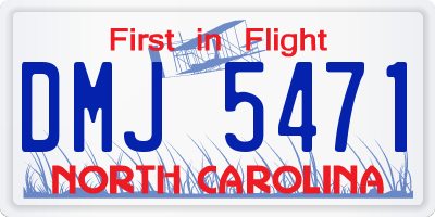 NC license plate DMJ5471