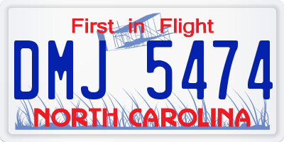 NC license plate DMJ5474
