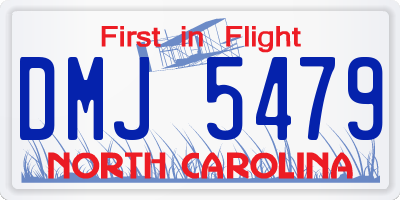 NC license plate DMJ5479