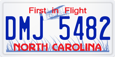 NC license plate DMJ5482